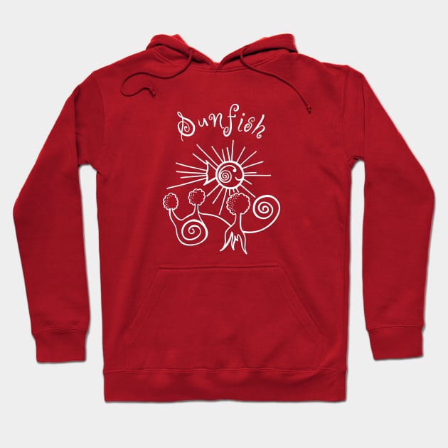 The Happy Sunfish - Cute Funny Fish Pun Design Hoodie by Davey's Designs